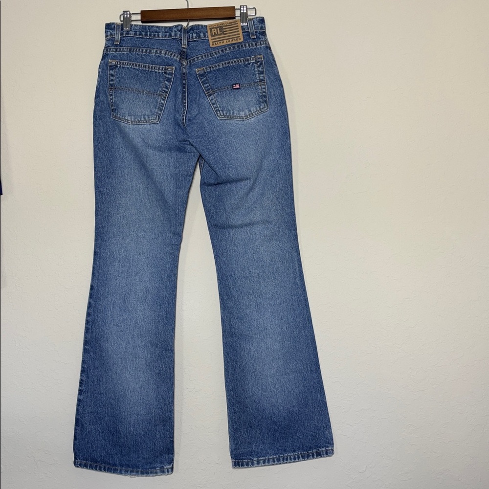 Vtg 90s Polo Jeans Co Ralph Lauren High Rise bootcut Jean Light Wash.Size9/10X32 - Picture 4 of 9